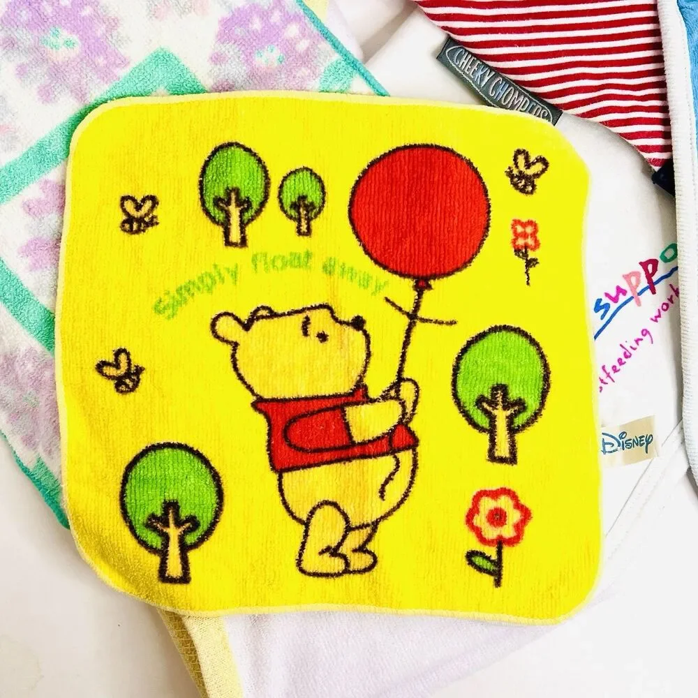 Baby Bath Feeding Lot Winnie the Pooh Bibs Hooded Towel Washcloths Socks